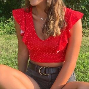 Forever 21 Red Polka Dot Top